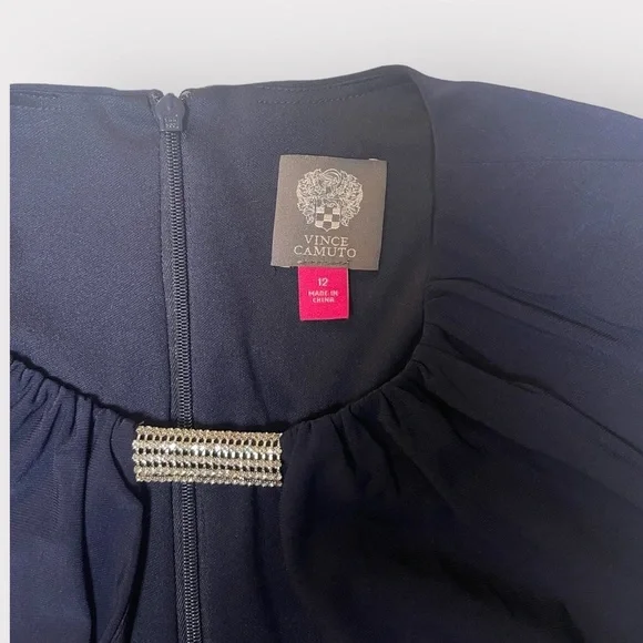 Vince Camuto navy gown NWT - Picture 3 of 5